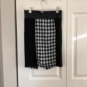 Black and white business skirt